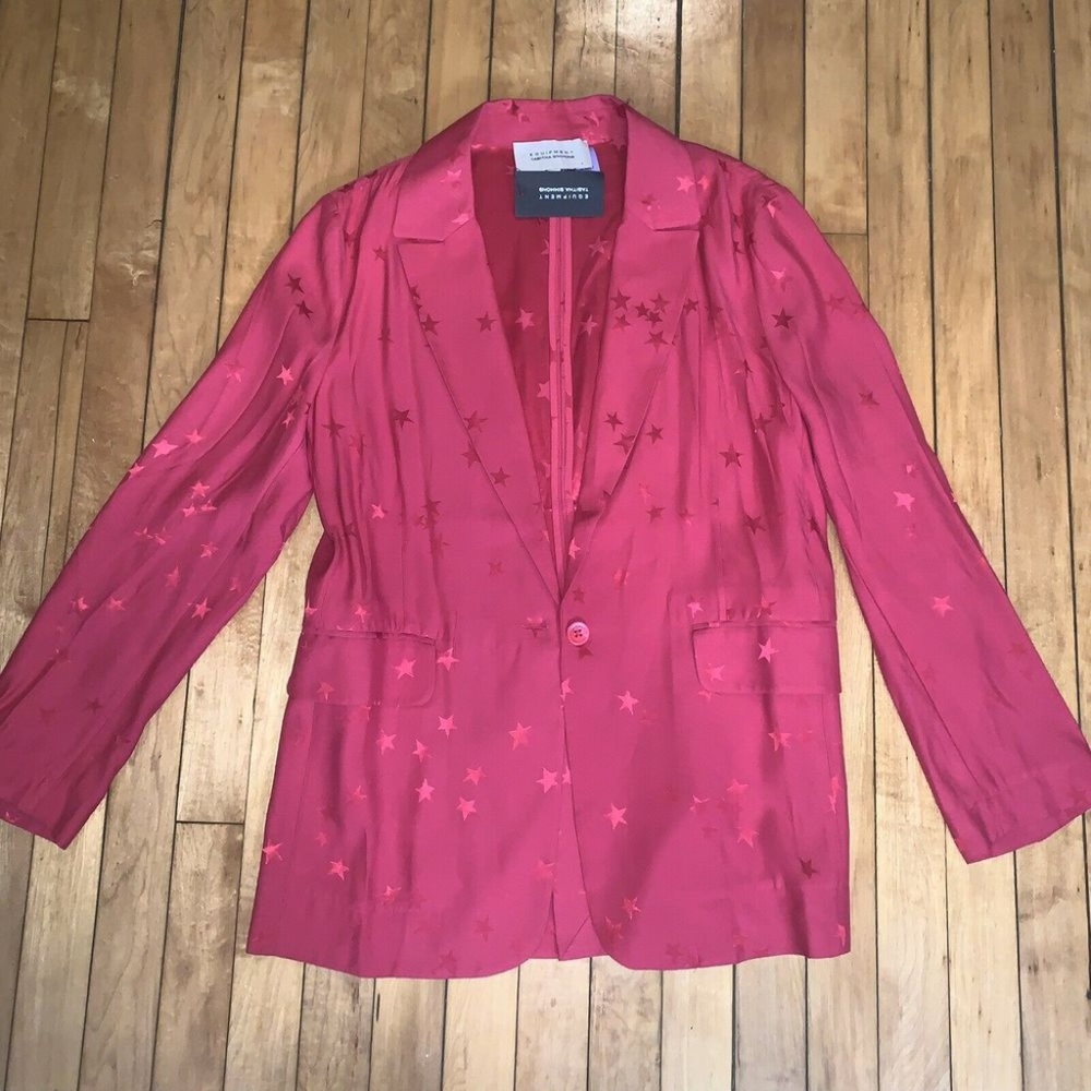 Equipment Star Blazer Hampton Jacket Pink stars - Picture 2 of 7